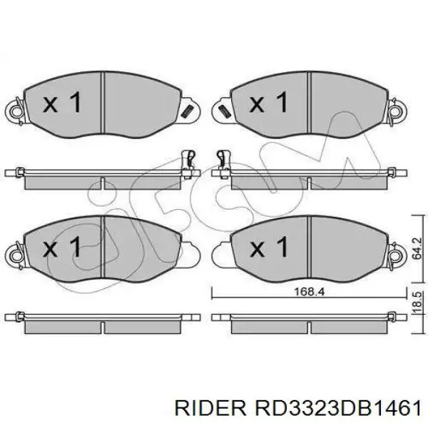 RD3323DB1461 Rider Колодки передние