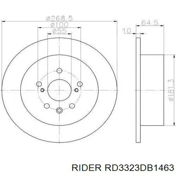 RD3323DB1463 Rider Колодки передние