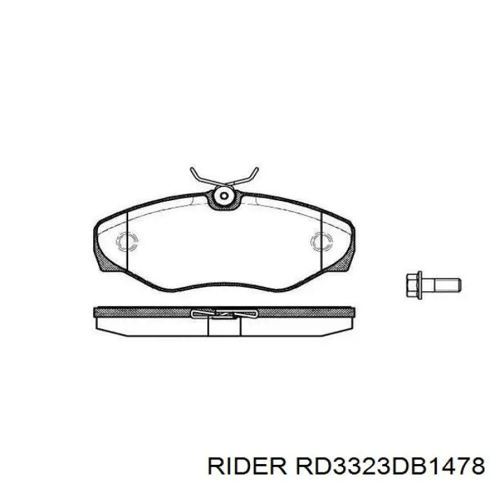 RD3323DB1478 Rider Колодки передние