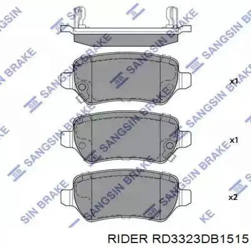 Колодки дисковые  Rider RD3323DB1515 цена, от 12.71 USD