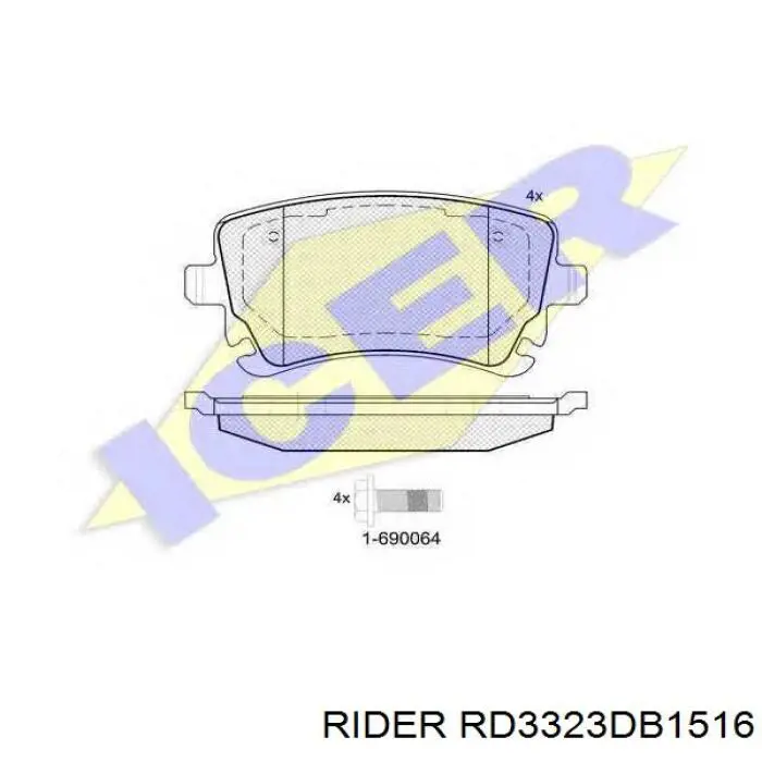 Колодки дисковые  Rider RD3323DB1516 цена, от 26.73 USD