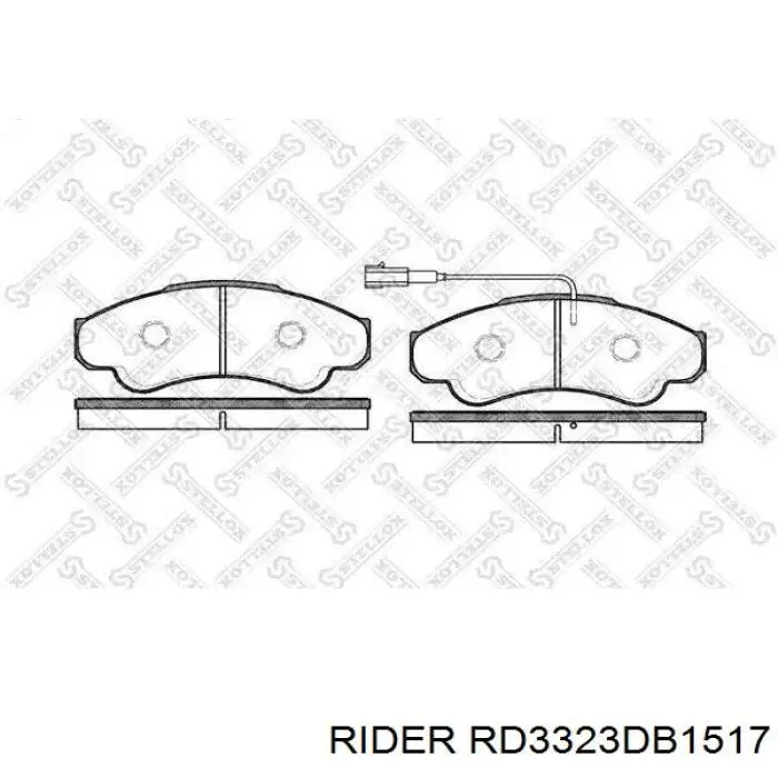 Колодки Rider RD3323DB1517 цена, от 18.11 USD