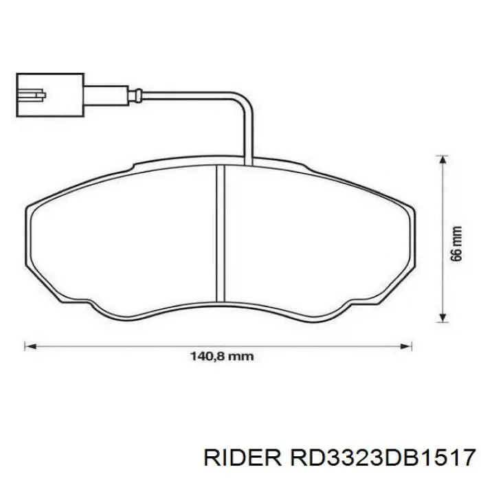 RD3323DB1517 Rider Колодки передние