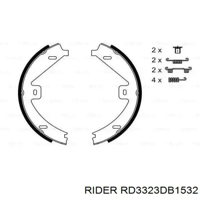 Передние тормозные колодки RD3323DB1532 Rider