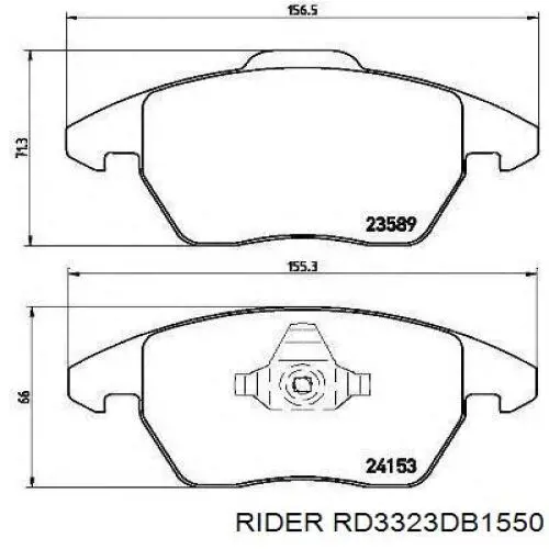 RD3323DB1550 Rider Колодки передние