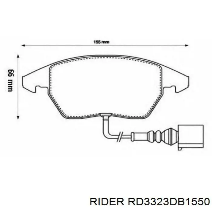 Купить RD3323DB1550 Rider Колодки тормозные