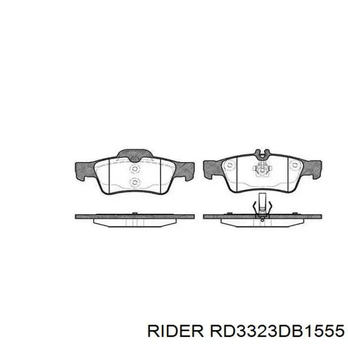 Колодки Rider RD3323DB1555 цена, от 26.14 USD