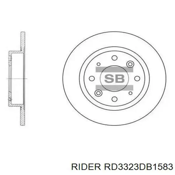 Колодки Rider RD3323DB1583 цена, от 18.18 USD