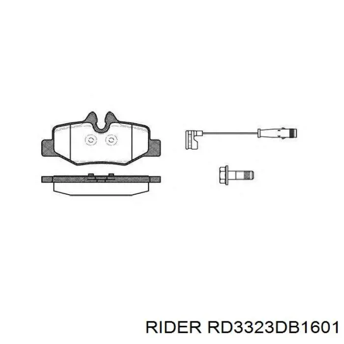 Задние тормозные колодки RD3323DB1601 Rider