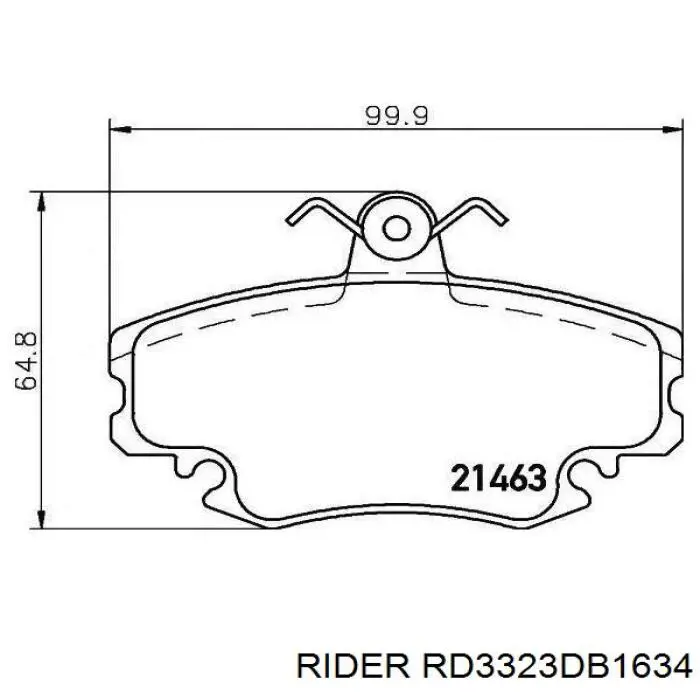 Передние тормозные колодки RD3323DB1634 Rider