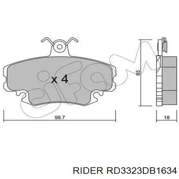 RD3323DB1634 Rider Колодки передние