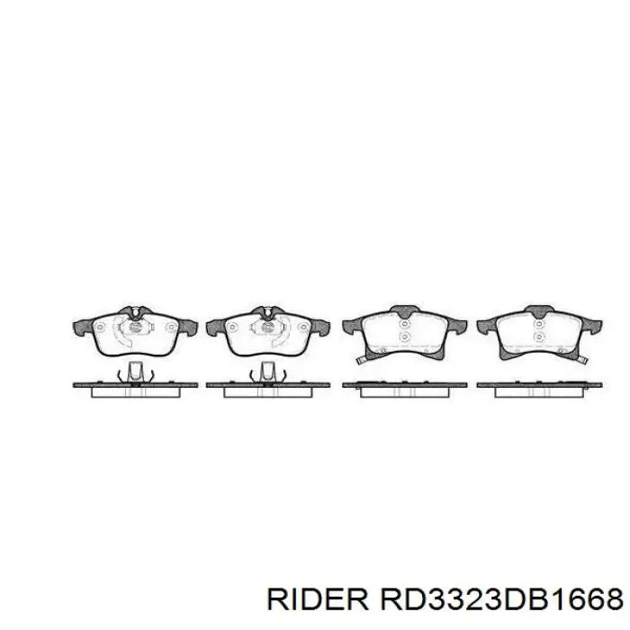 RD3323DB1668 Rider Колодки передние