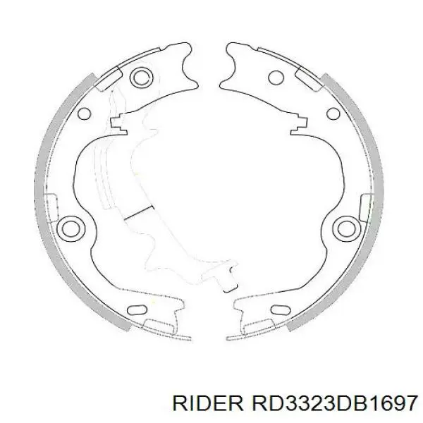 Колодки гальмові задні, дискові RD3323DB1697 Rider