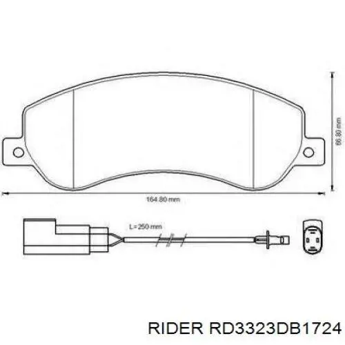 Передние тормозные колодки RD3323DB1724 Rider