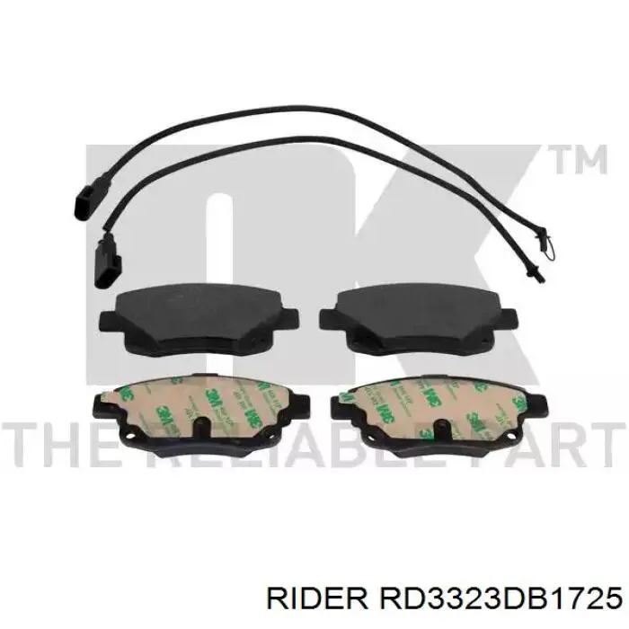 RD3323DB1725 Rider Колодки тормозные дисковые комплект