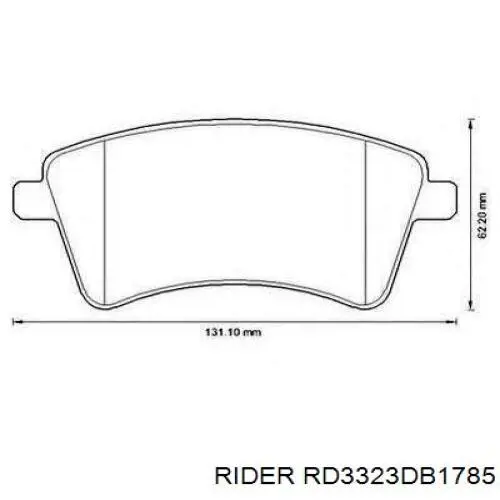 Передние тормозные колодки RD3323DB1785 Rider