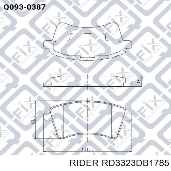 Колодки Rider RD3323DB1785 цена, от 16.74 USD