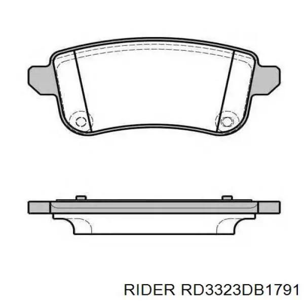 Купить RD3323DB1791 Rider Колодки тормозные задние, дисковые