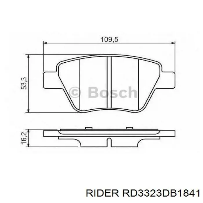Колодки дисковые  Rider RD3323DB1841 цена, от 13.00 USD