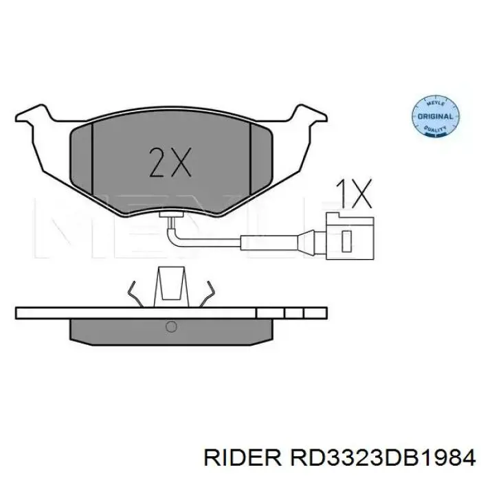 Колодки Rider RD3323DB1984 цена, от 15.25 USD