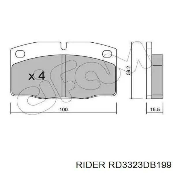 RD3323DB199 Rider Колодки передние