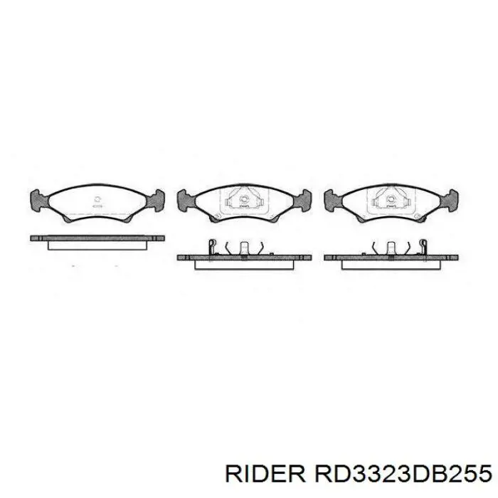 Передние тормозные колодки RD3323DB255 Rider