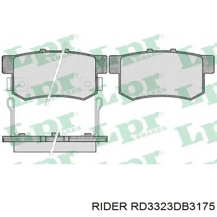 Задние тормозные колодки RD3323DB3175 Rider