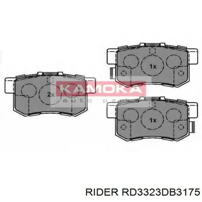 Колодки гальмові задні, дискові RD3323DB3175 Rider