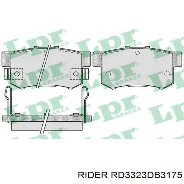 Задние тормозные колодки RD3323DB3175 Rider