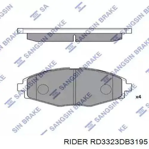 RD3323DB3195 Rider Колодки передние