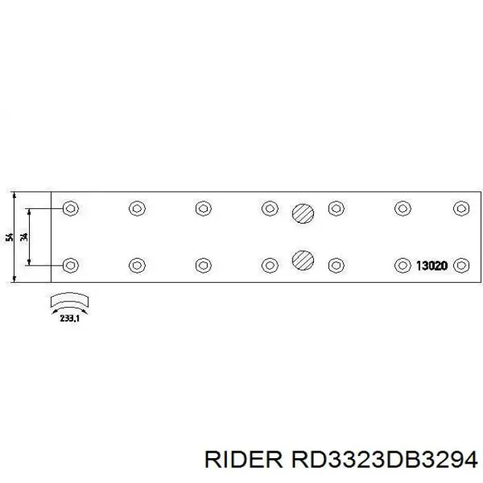 Задние дисковые колодки Rider RD3323DB3294