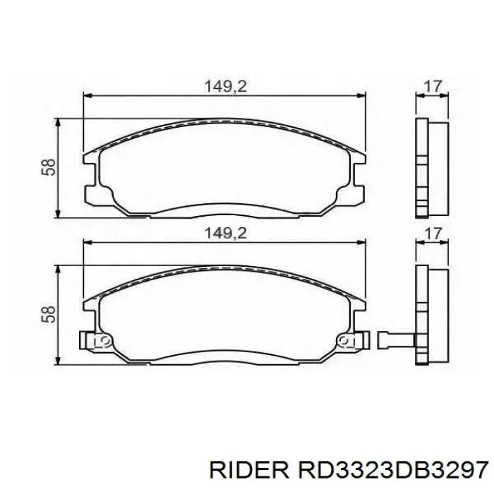 Передние тормозные колодки RD3323DB3297 Rider