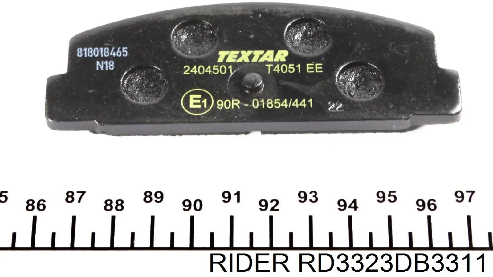 RD3323DB3311 Rider Колодки тормозные дисковые комплект