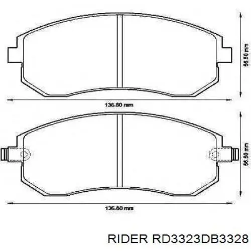 RD3323DB3328 Rider Колодки передние