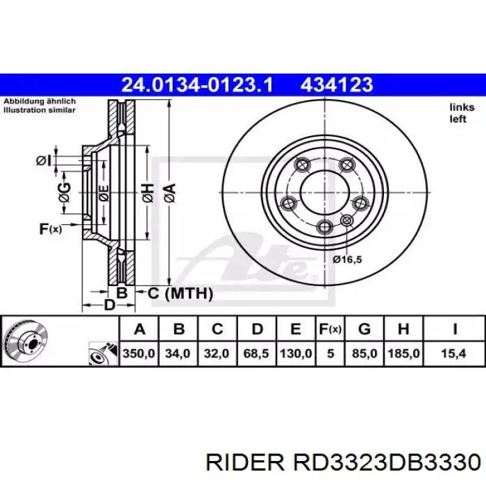 RD3323DB3330 Rider Колодки передние