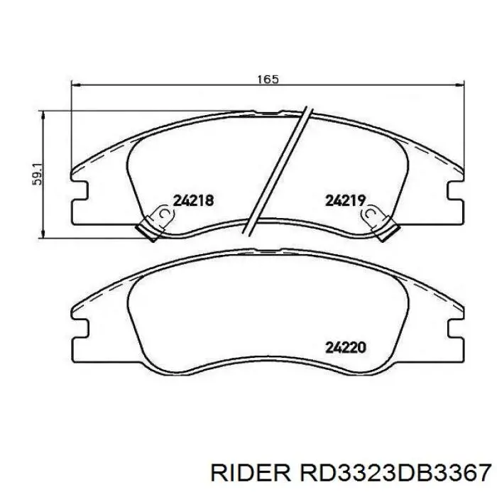 Колодки Rider RD3323DB3367 цена, от 20.16 USD