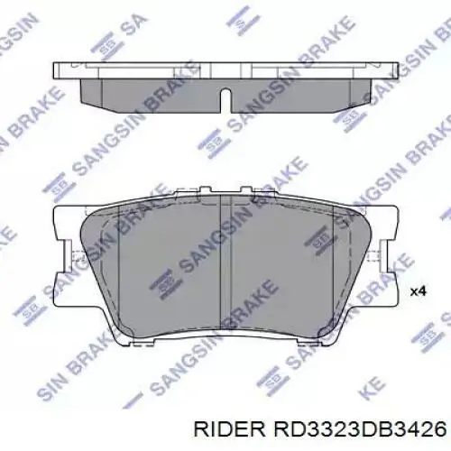 Купить RD3323DB3426 Rider Колодки тормозные задние, дисковые