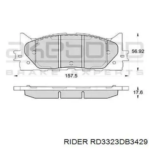 RD3323DB3429 Rider Колодки передние