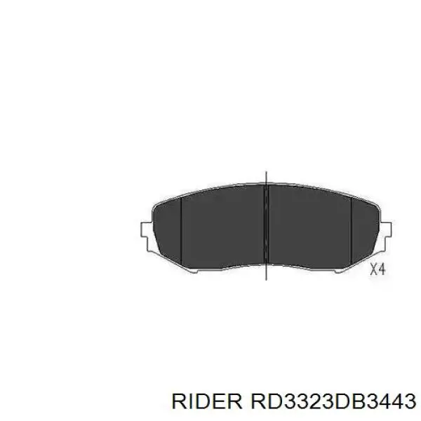 Колодки Rider RD3323DB3443 цена, от 18.15 USD
