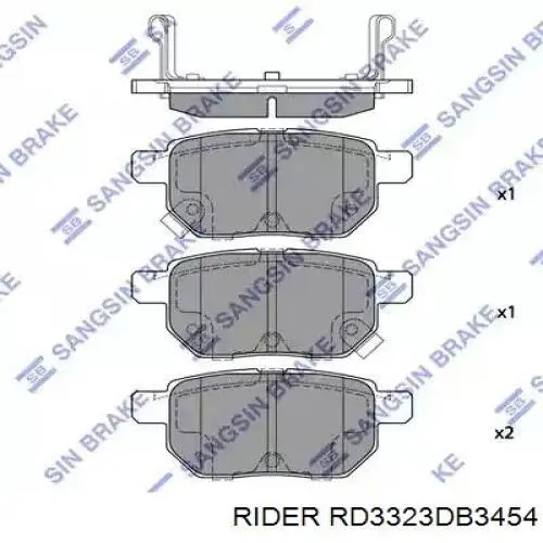 RD3323DB3454 Rider Колодки тормозные дисковые комплект