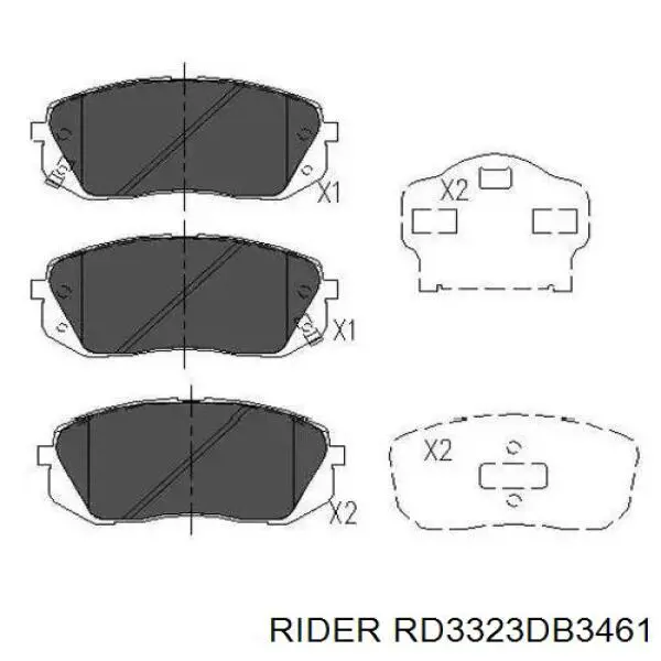 RD3323DB3461 Rider Колодки передние