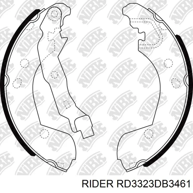 Колодки Rider RD3323DB3461 цена, от 17.29 USD