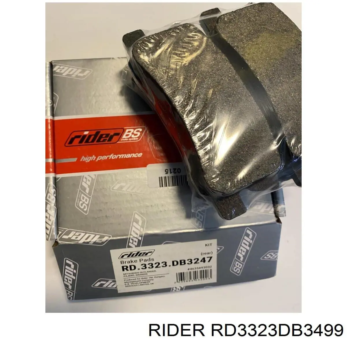 Задние тормозные колодки RD3323DB3499 Rider