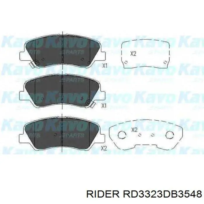 RD3323DB3548 Rider Колодки передние