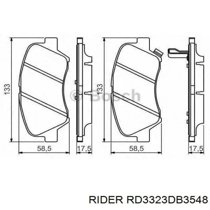 Передние тормозные колодки RD3323DB3548 Rider