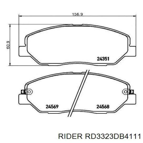 Передние тормозные колодки RD3323DB4111 Rider