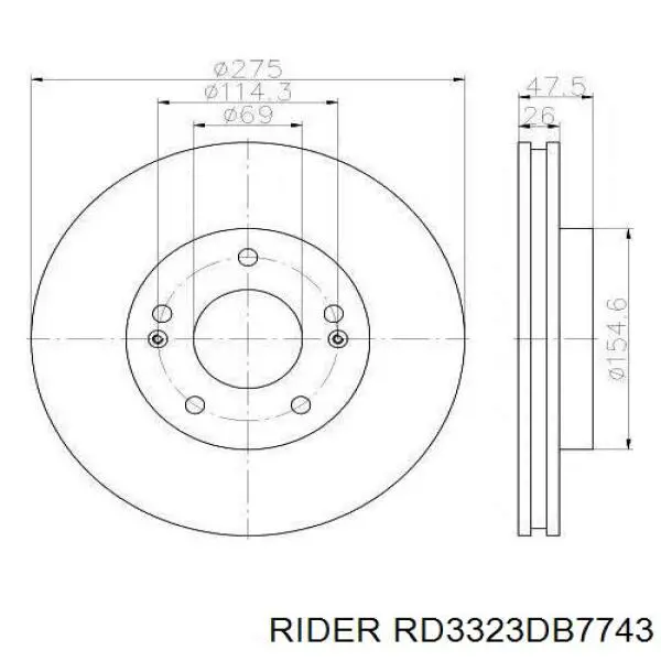 Купить RD3323DB7743 Rider Колодки тормозные