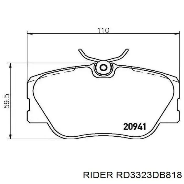 Передние тормозные колодки RD3323DB818 Rider