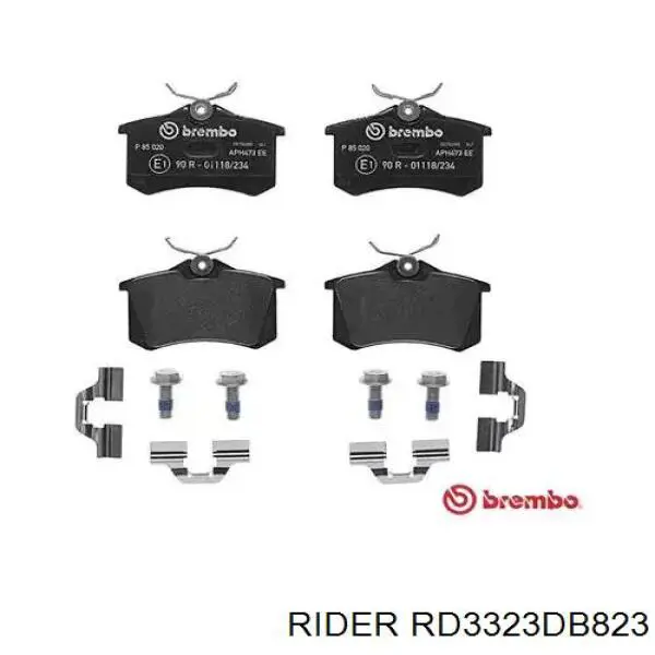 Колодки дисковые  Rider RD3323DB823 цена, от 10.68 USD