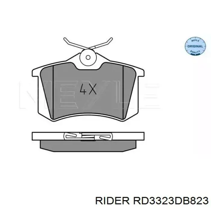 Купить RD3323DB823 Rider Колодки тормозные задние, дисковые